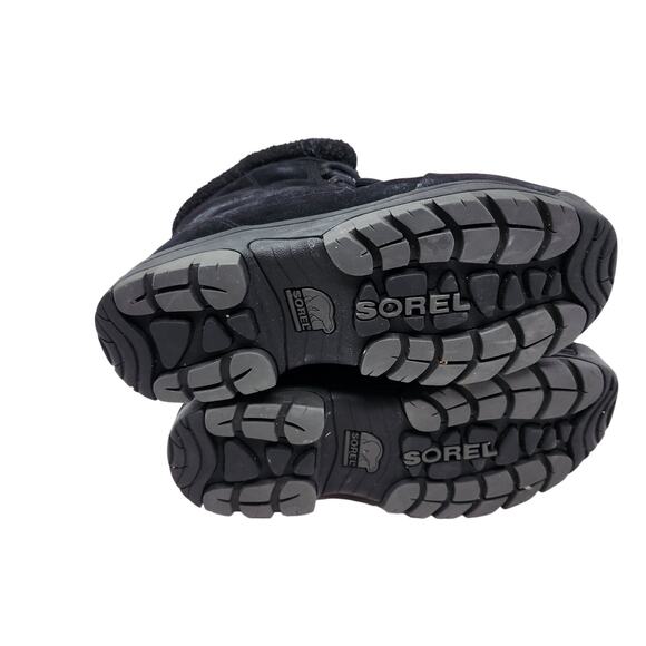 Sorel Waterfall Low Lace Black Waterproof Winter Boots Lace Up Black Size 8.5 - Picture 6 of 10